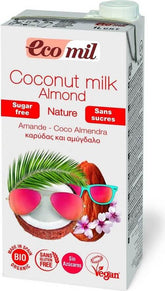 Minuman kelapa dengan badam tanpa gula BIO 1000 ml ECOMIL